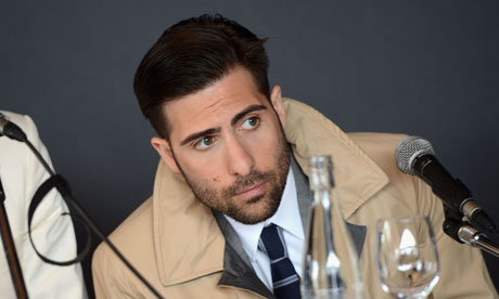 Jason Schwartzman at a press conference for Moonrise Kingdom in Cannes.